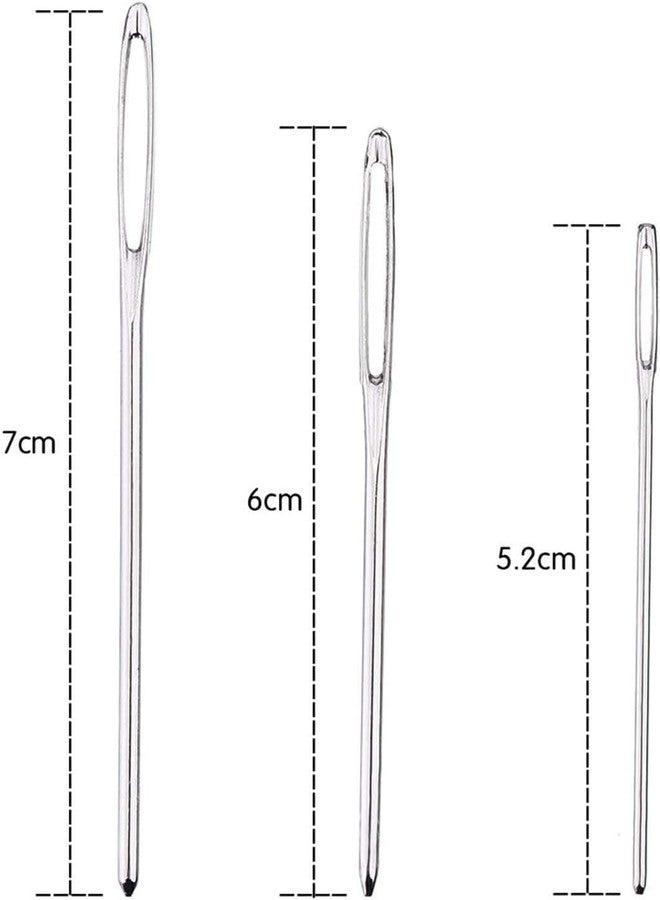 DODHAR Large-Eye Blunt Needles Set (9-Piece) - Stainless Steel Yarn & Knitting Needles for Sewing, Weaving, Crochet, Crafting & Stringing - Image 4
